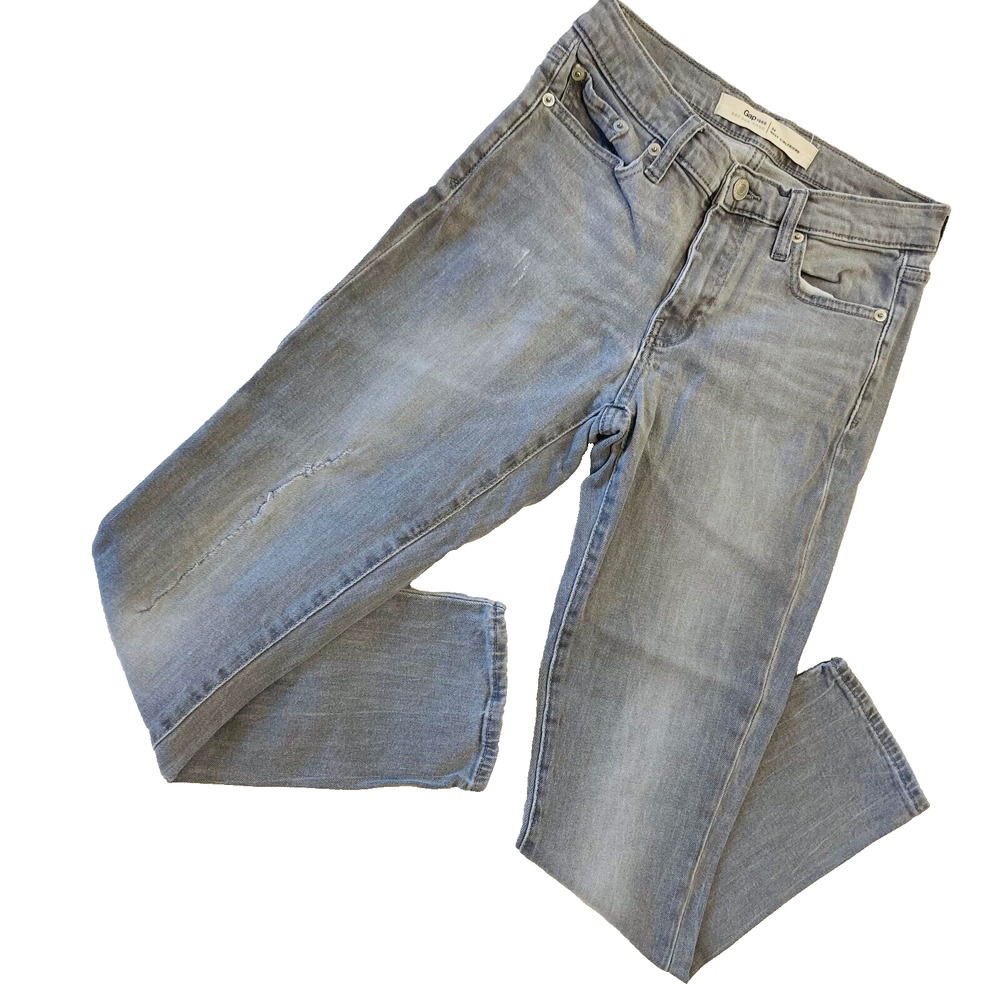 Gap 1969 Jeans Womens Tag Size 24 Regular Best Girlfriend Ash Grey Gap for Good